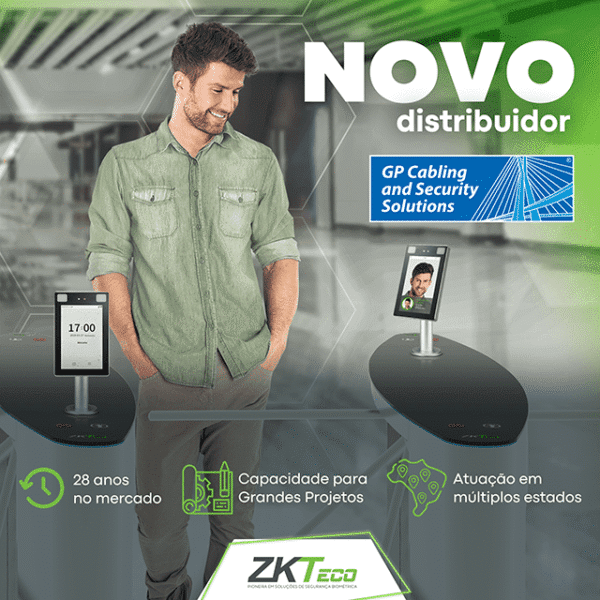 Agora você também encontra as soluções ZKTeco na GP Cabling. A ZKTeco, fabricante pioneira mundial em tecnologia de reconhecimento biométrico e segurança inteligente, possui 14 subsidiárias e 28 sucursais na China, além de 40 subsidiárias ao redor do mundo, incluindo o Brasil, onde a empresa está presente desde 2011.
