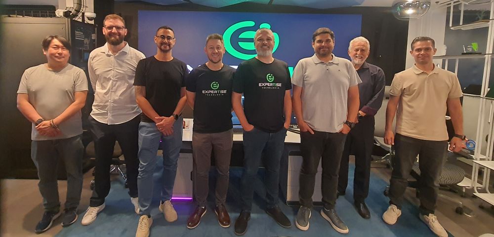 Os diretores da Expertise Tecnologia, Ricardo Fogaça e Pablo Schütz, visitaram o Solution Center.