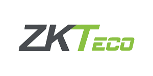 ZKTeco logo dark gray ZK followed by lime green Teco