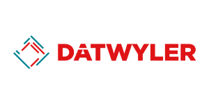 Company logo teal hexagon with a red upward arrow followed by red text