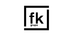 fk grupo logo with bold fk initials inside a black square frame