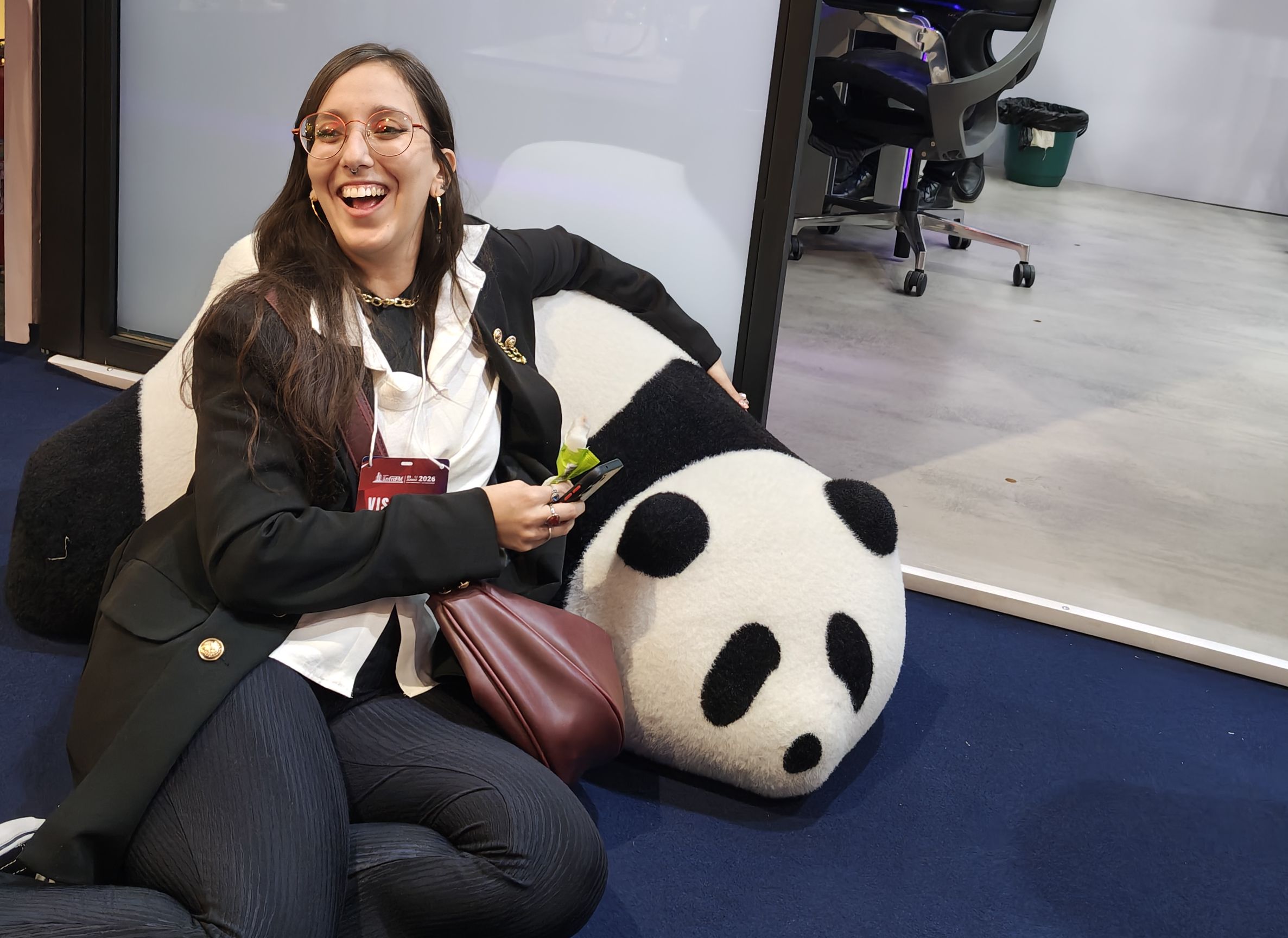 O Panda foi um dos destaques no estande da GP Cabling durante a INFRA FM