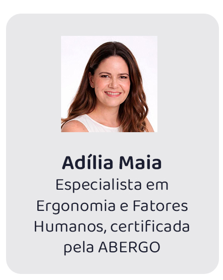 Portrait of Adília Maia, Ergonomics and Human Factors specialist, ABERGO-certified.