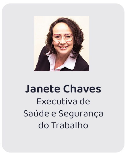 Portrait of Janete Chaves, Executive of Occupational Health and Safety.