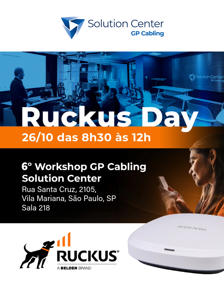 ruckus day evento sobre soluções wifi7 e networking ruckus networks na gp cabling