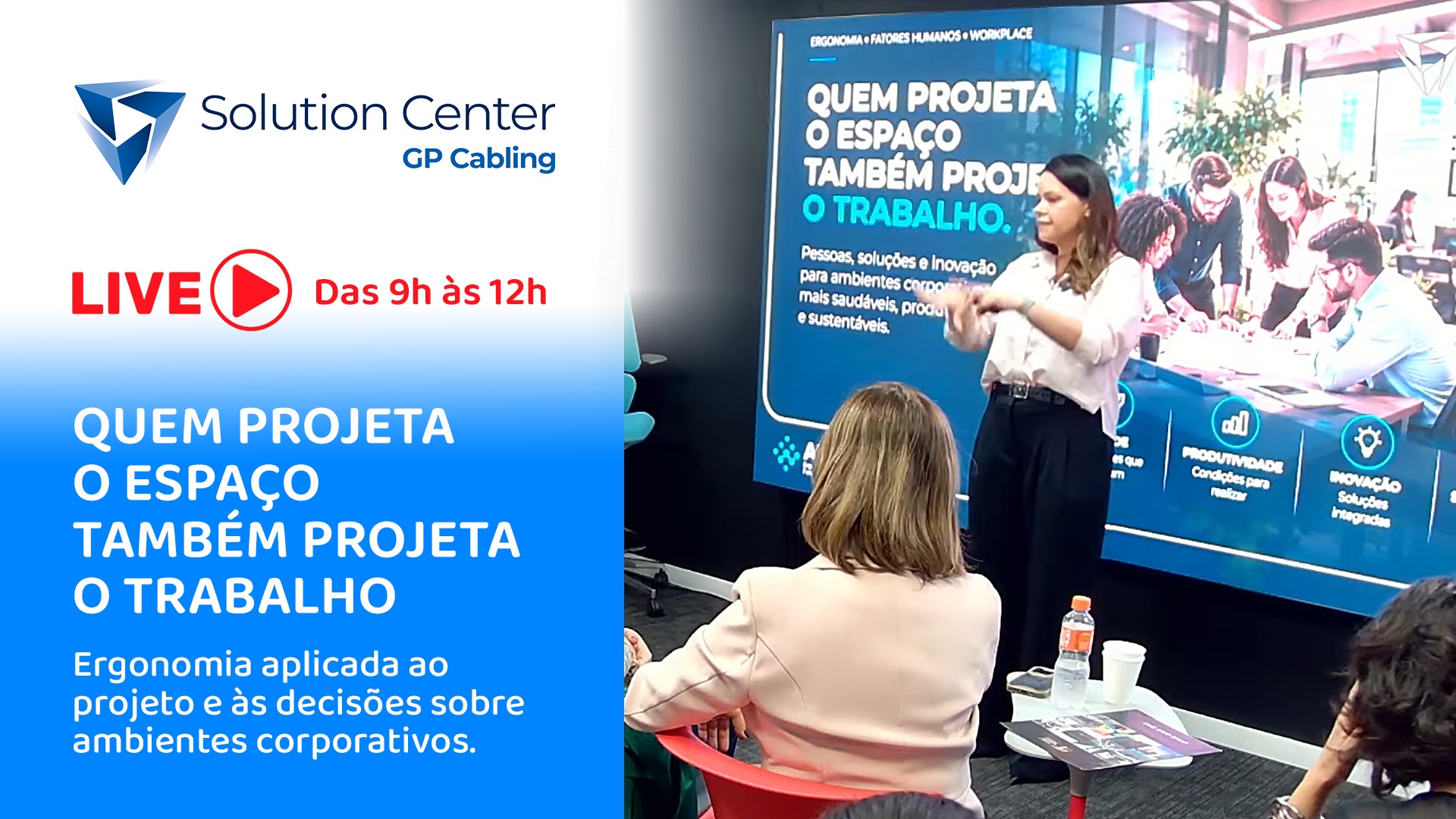 Apresentação "Quem projeta o espaço também projeta o trabalho", com Adília Maia